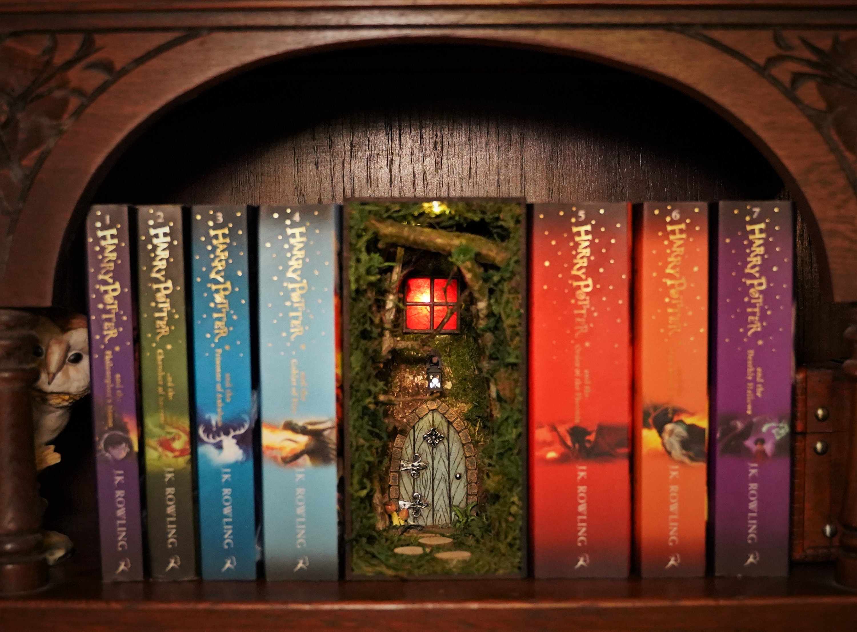 Diagon Alley Book Nook, Shelf Insert, Harry Potter, Book Shelf