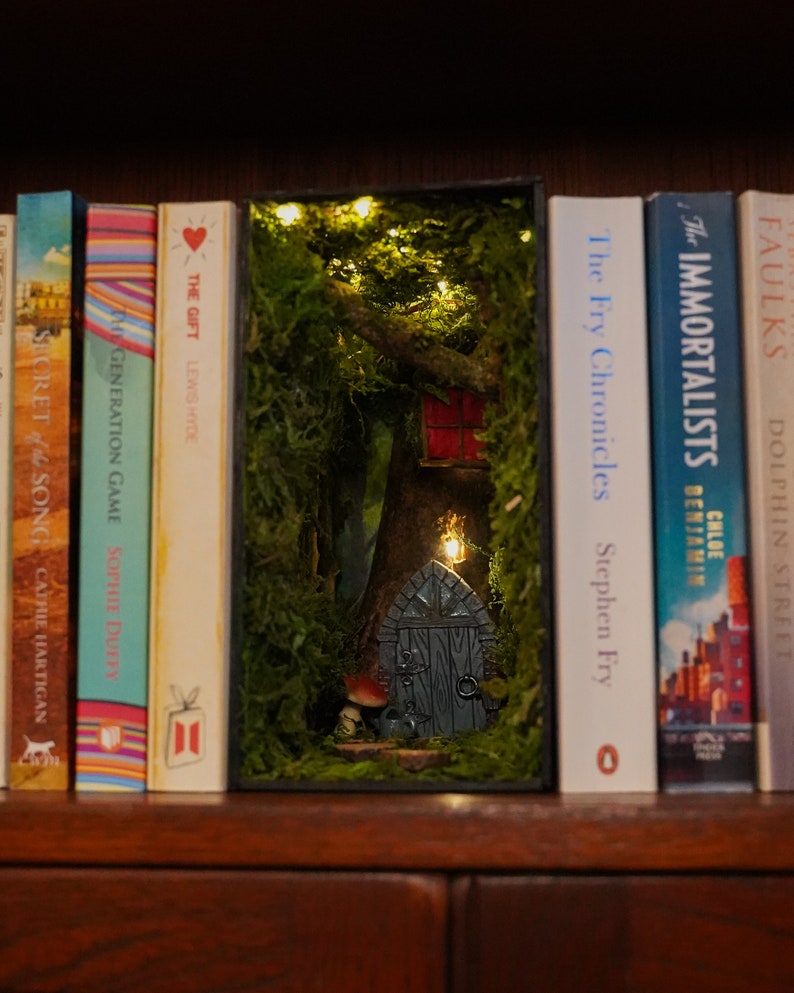 Book Nook Diorama of a Fairy House Book Nook Shelf Insert Etsy UK
