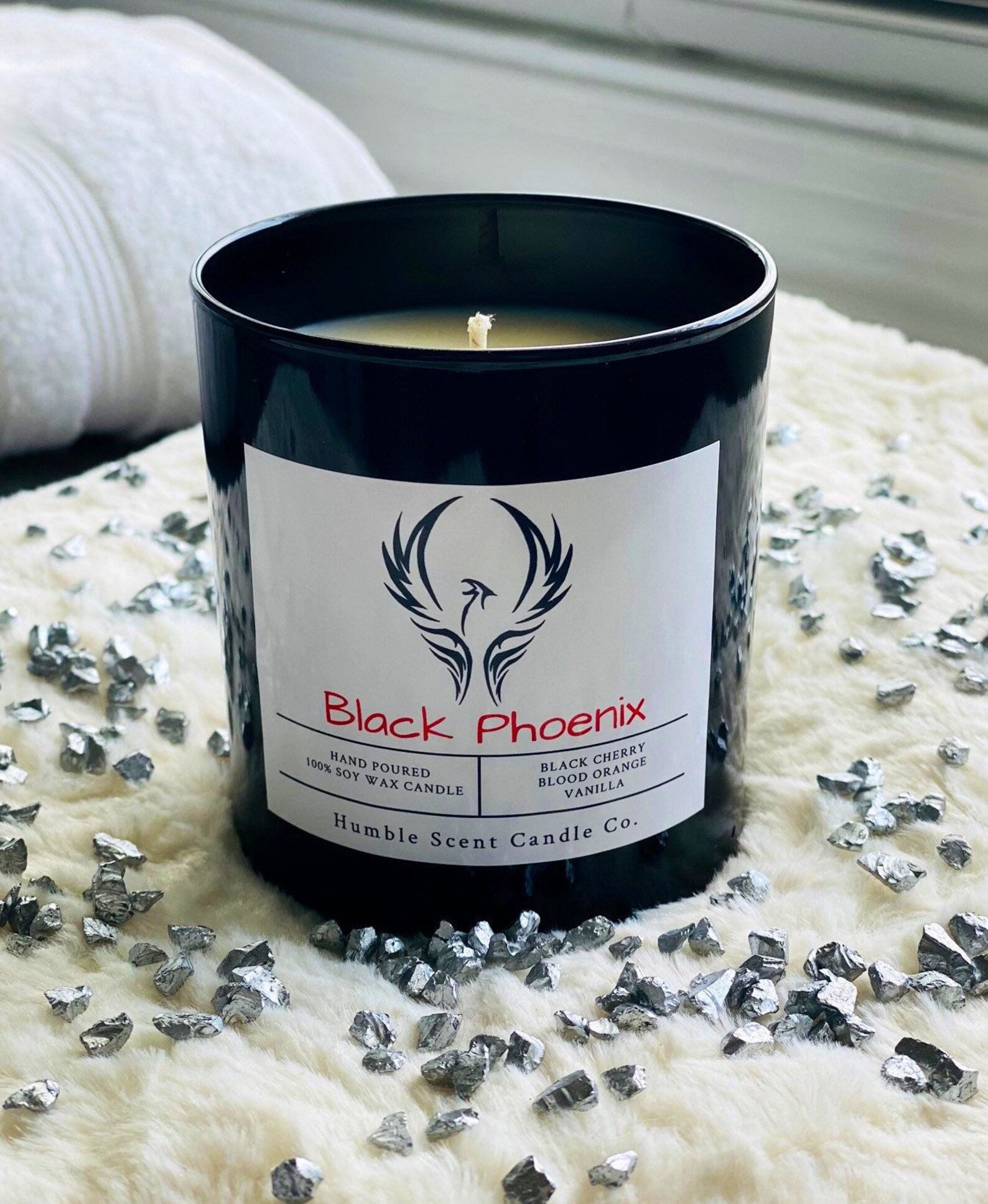 Black Phoenix Scented Candle 100 All Natural Soy Candle Etsy