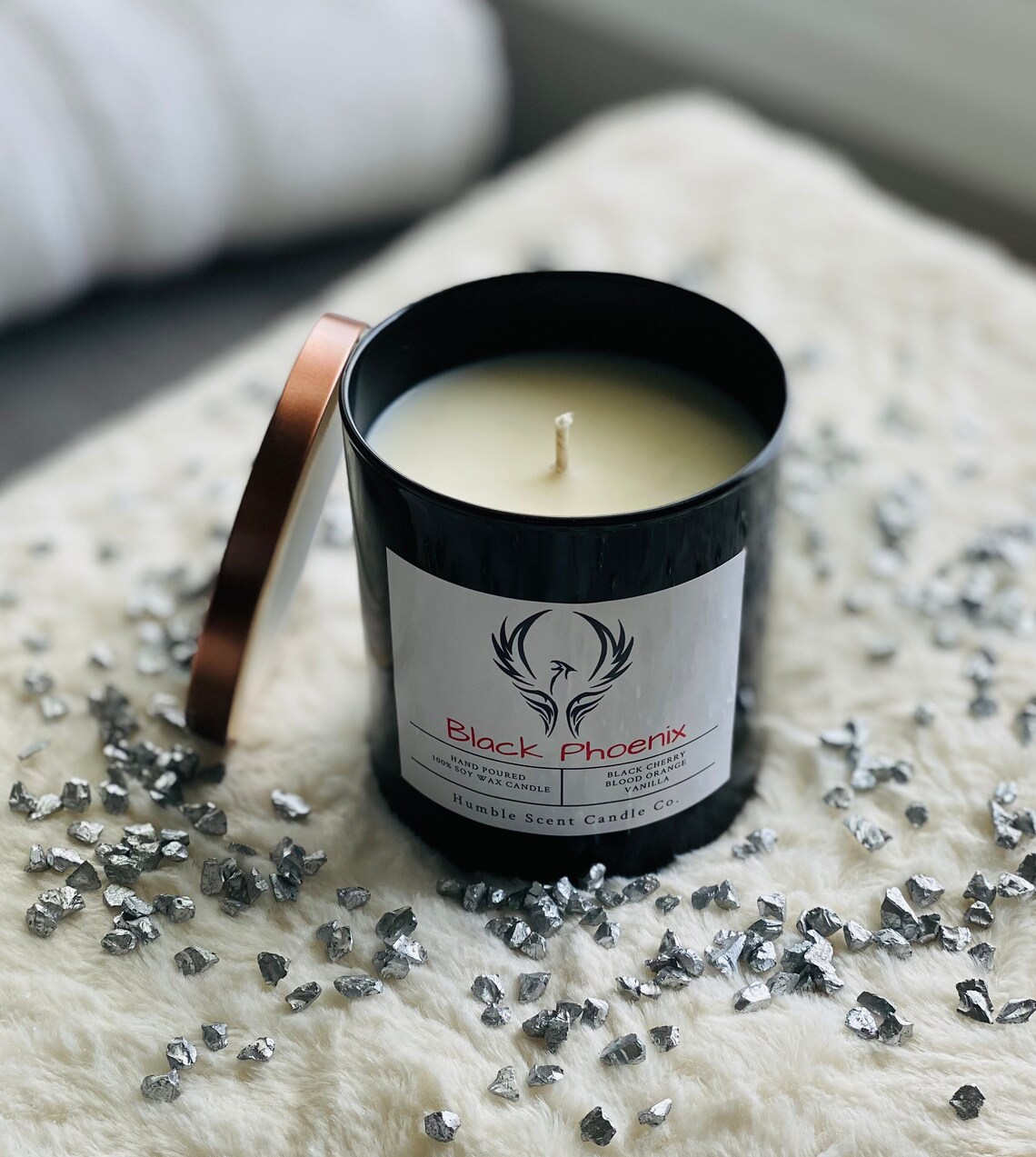 Black Phoenix Scented Candle 100 All Natural Soy Candle Etsy