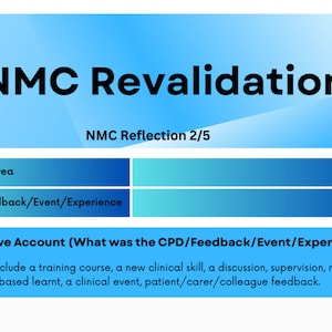 NMC Revalidation 5 Reflective Blank Template Accounts - Etsy UK