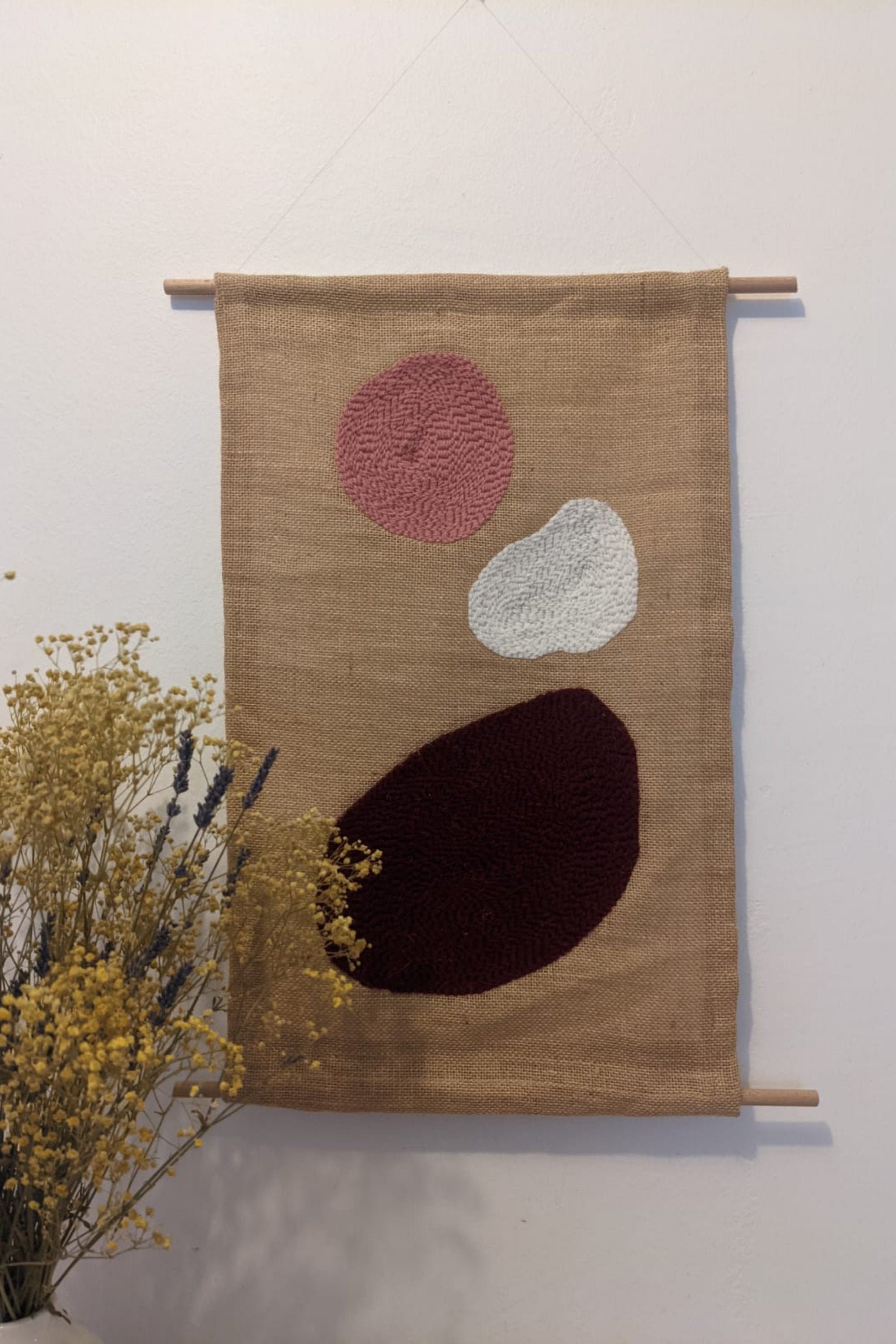 Tenture Murale Abstraite Punch Needle