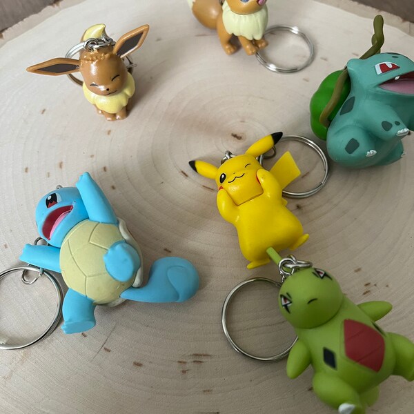 Pokemon Keychains | Anime Keychains | Figure Keychains | Squirtle Keychains | Eevee Keychains | Cute Keychains | Kid Gift