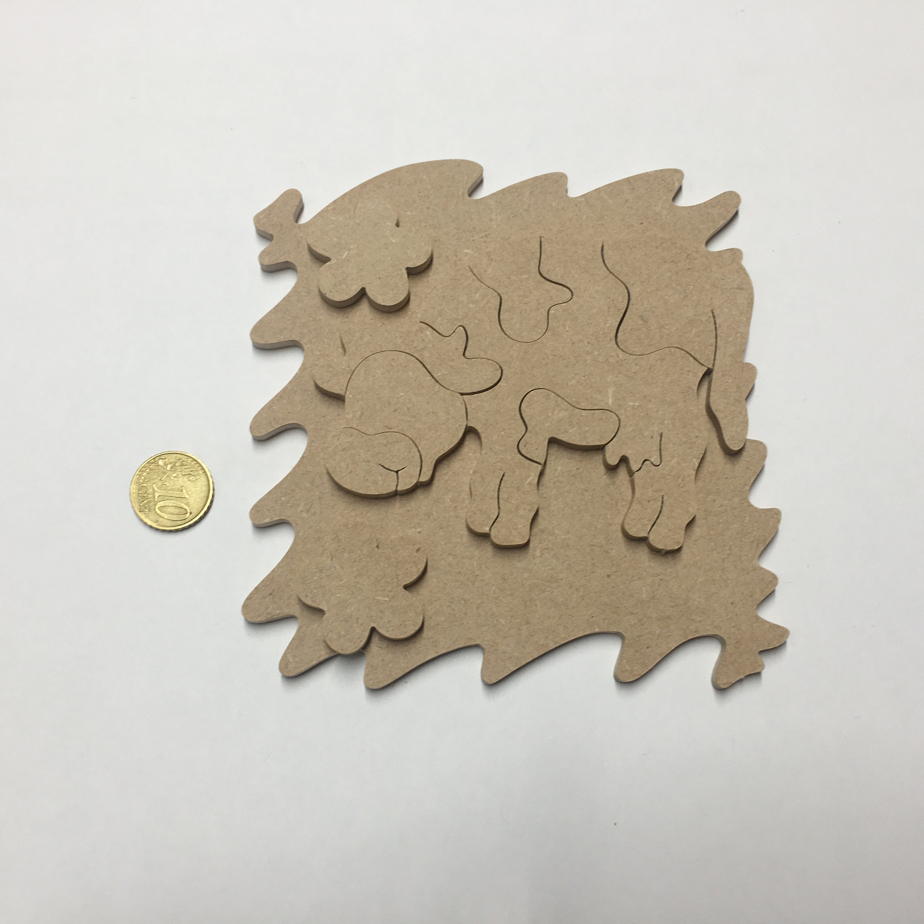 Tableau Motif Vache et Fleurs en Bois, à Peindre, Coller, Personnaliser, Loisir Créatif Pour Décorer