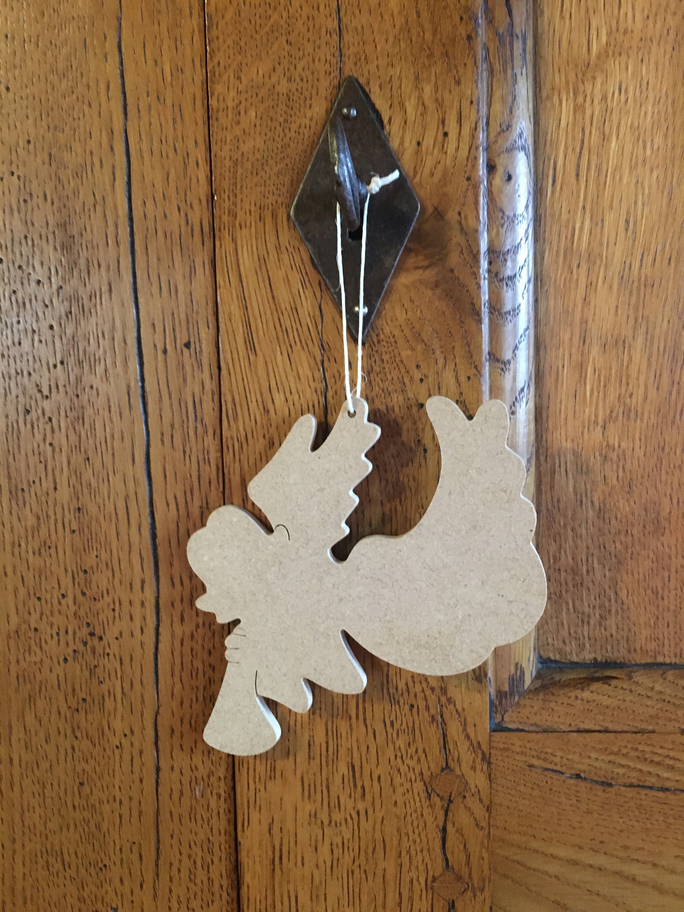 Décoration de Noël Ange en Bois Corde Lin, à Décorer Pour Le Sapin ou Votre Table Fêtes.