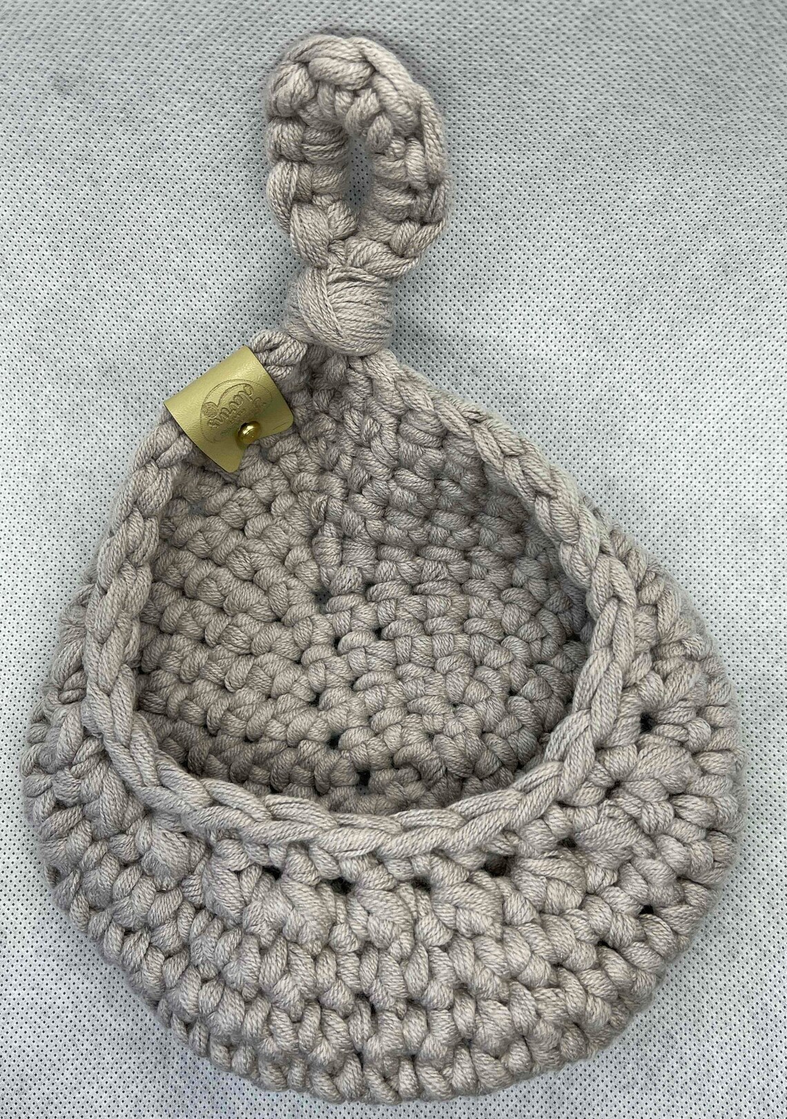 Handmade Crochet Hanging Teardrop Basket small and large Etsy