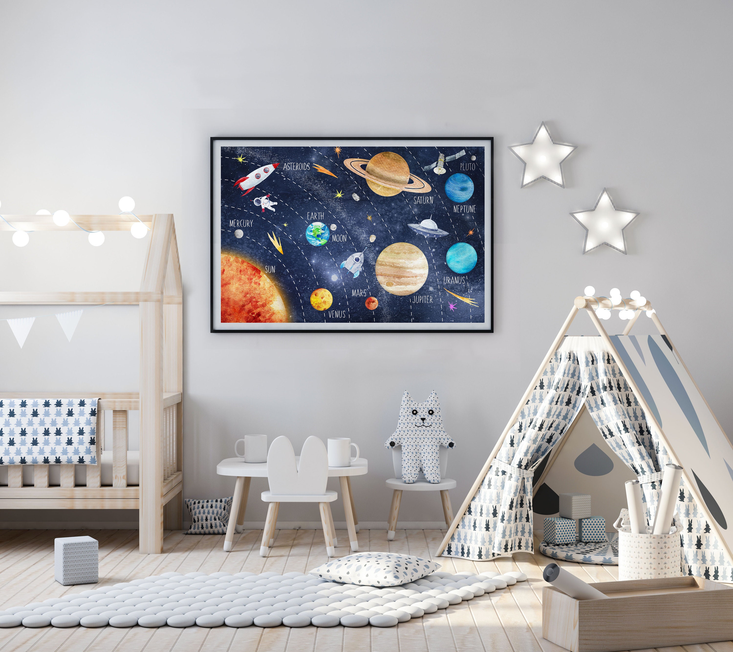 SOLAR SYSTEM - INSTANT Download - Unique Toddler Gift- Nursery Wall ...