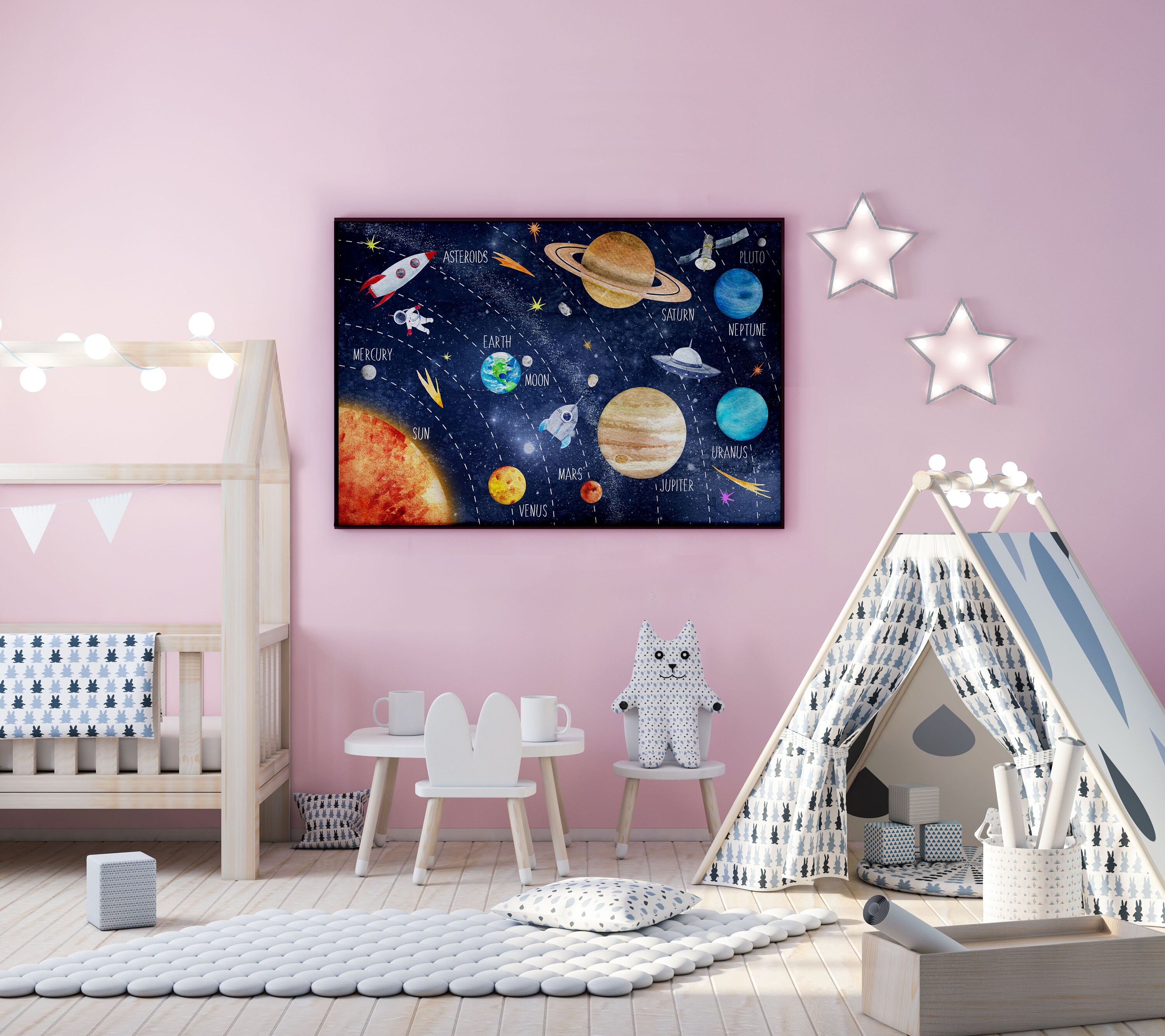SOLAR SYSTEM - INSTANT Download - Unique Toddler Gift- Nursery Wall ...