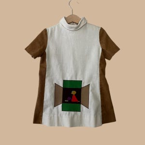 Vintage 70s Ruth of Carolina Girls Mod Dress, 4t ?