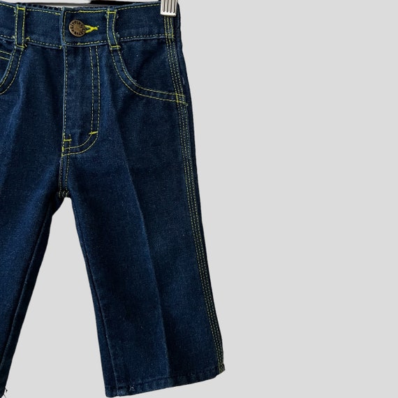 Vintage 80s Baby Boys Girls Little Mechanic Jeans… - image 5