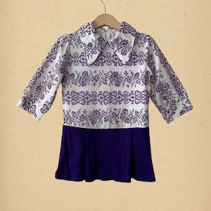 Vintage 70s Girls Mod Dress, Size Estimate 2t 3t ?