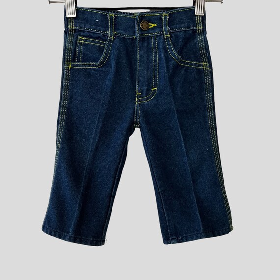 Vintage 80s Baby Boys Girls Little Mechanic Jeans… - image 4