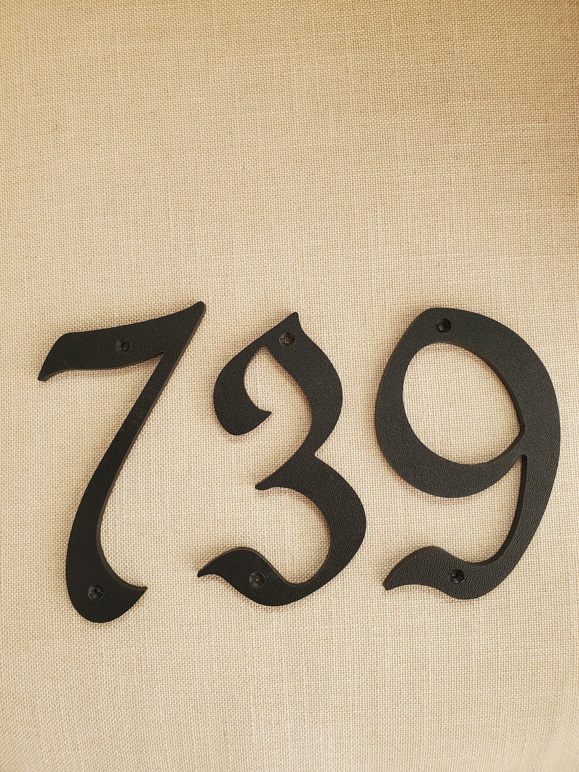 Mid century numbers Large house numbers Modern house Etsy