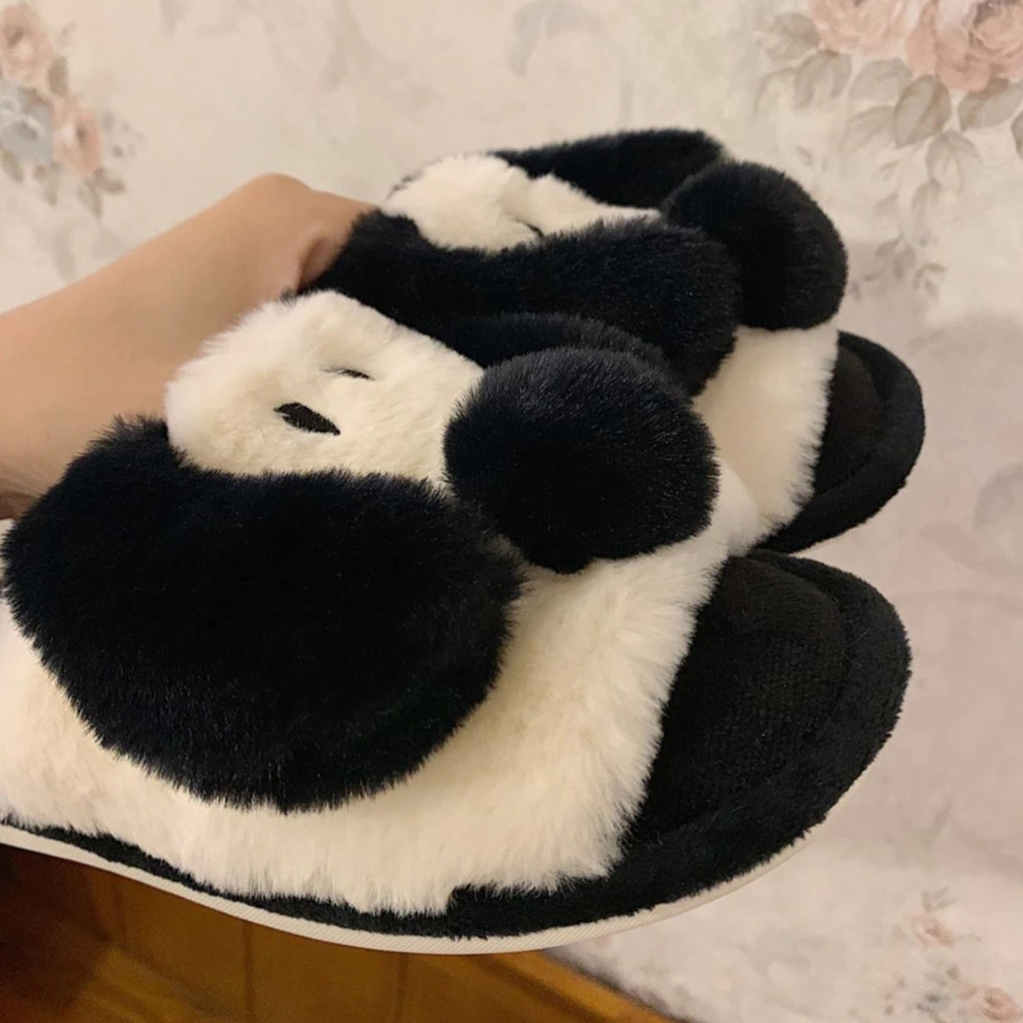 Cute dog slippers unisex smooth fur slippers Female Etsy