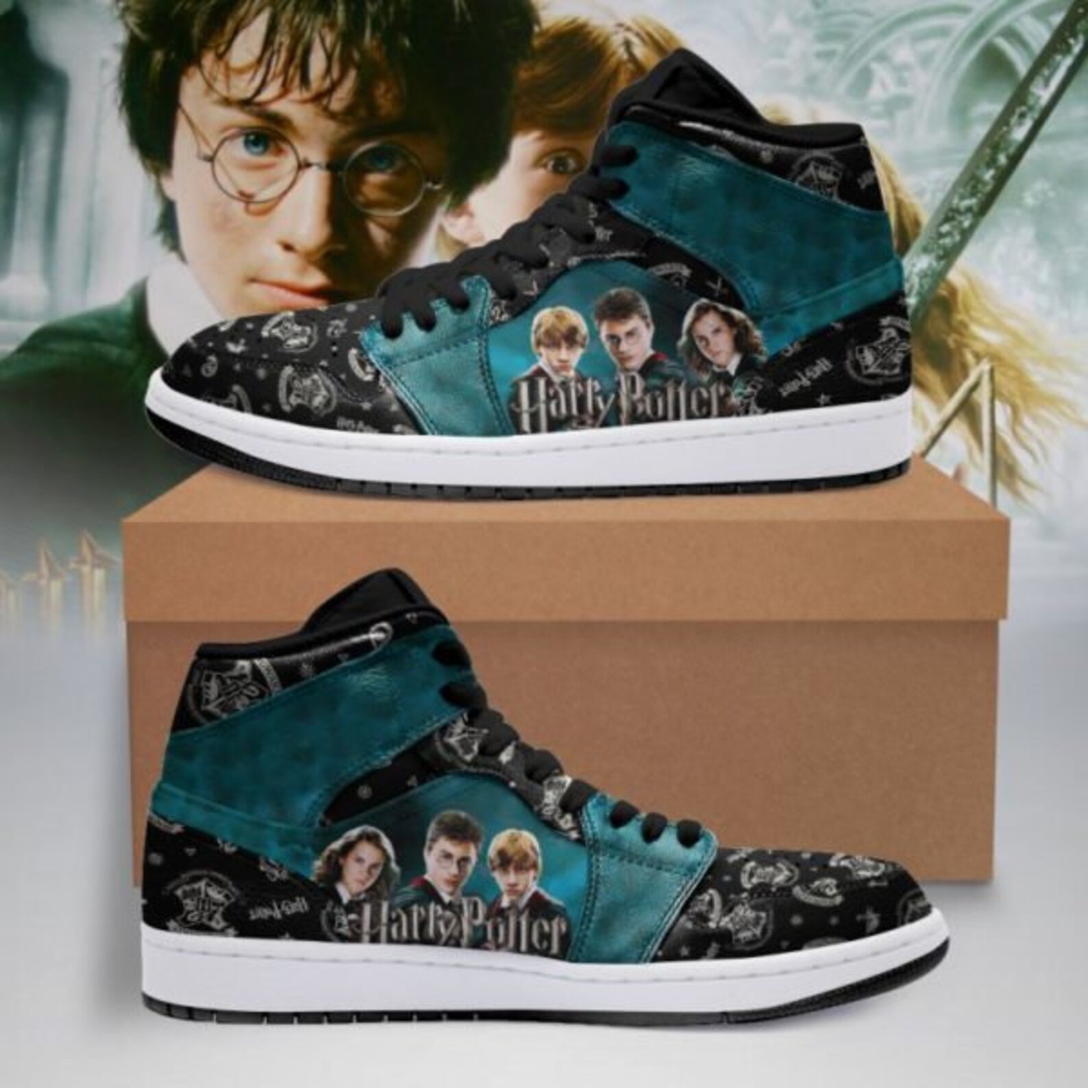 High quality Printed Jordan SneakerHarry Potter TV Series Etsy