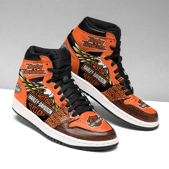 High quality Printed Jordan Sneaker Harley Davidson Sneakers | Etsy