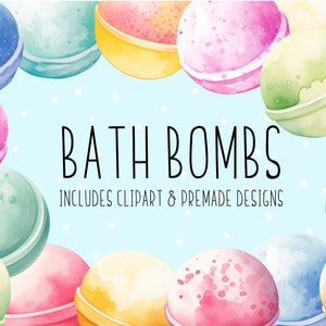Imágenes prediseñadas de bombas de baño y diseños prefabricados PNG DESCARGA INSTANTE para sublimación e impresión