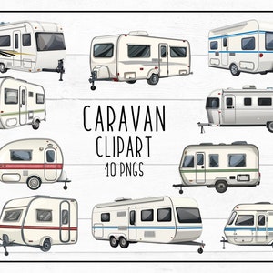 CARAVANS | Individual Caravan PNGs | Camping Clipart PNGs for Sublimation and Print