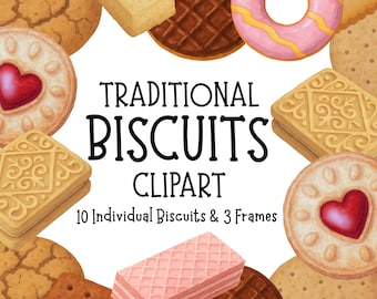 Sweet Treats Traditional Biscuit Clipart PNGS Instant Download for Sublimation and Print