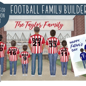 FOOTBALL FAMILY Builder | Clipart football | Sport Creator PNGS adapté à la sublimation et à l'impression