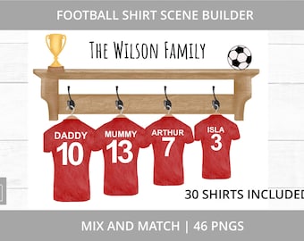 Fussball Shirt Bild Ersteller | 40 Fußball-Shirts für Sublimation und Druck enthalten