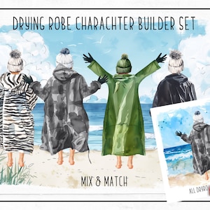 TROCKNER MÄNGEL | Sea & Lake Outdoor Swimmer Robe Clipart PNGs für Sublimation und Druck