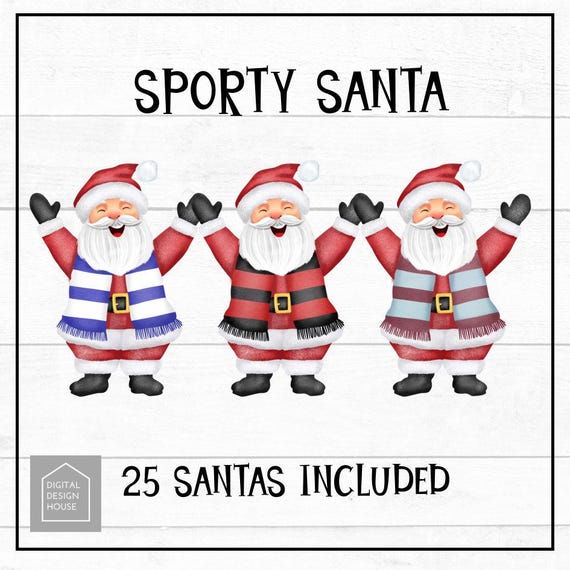 Set sportivo di 25 partite di Babbo Natale con sciarpe e cappelli