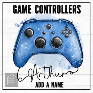 NAME a GAMER - Game Controller add a name  PNGS Instant Download for Sublimation and Print