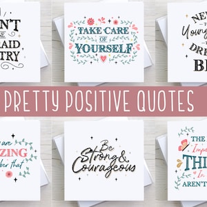 Citas de afirmación bastante positivas escritas a mano para sublimación e impresión