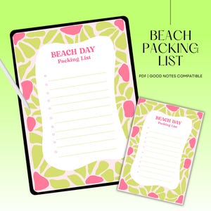 Beach Printable Packing List - Beach Packing List - Printable - Travel List- Packing List - Beach Printable - Travel Checklist - To Do List