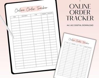 Order Tracker Planner Printable | Online Order Tracker | Shopping ...