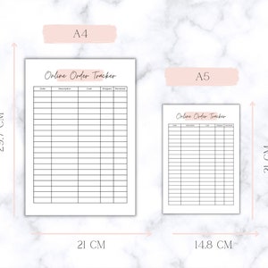Order Tracker Planner Printable | Online Order Tracker | Shopping ...