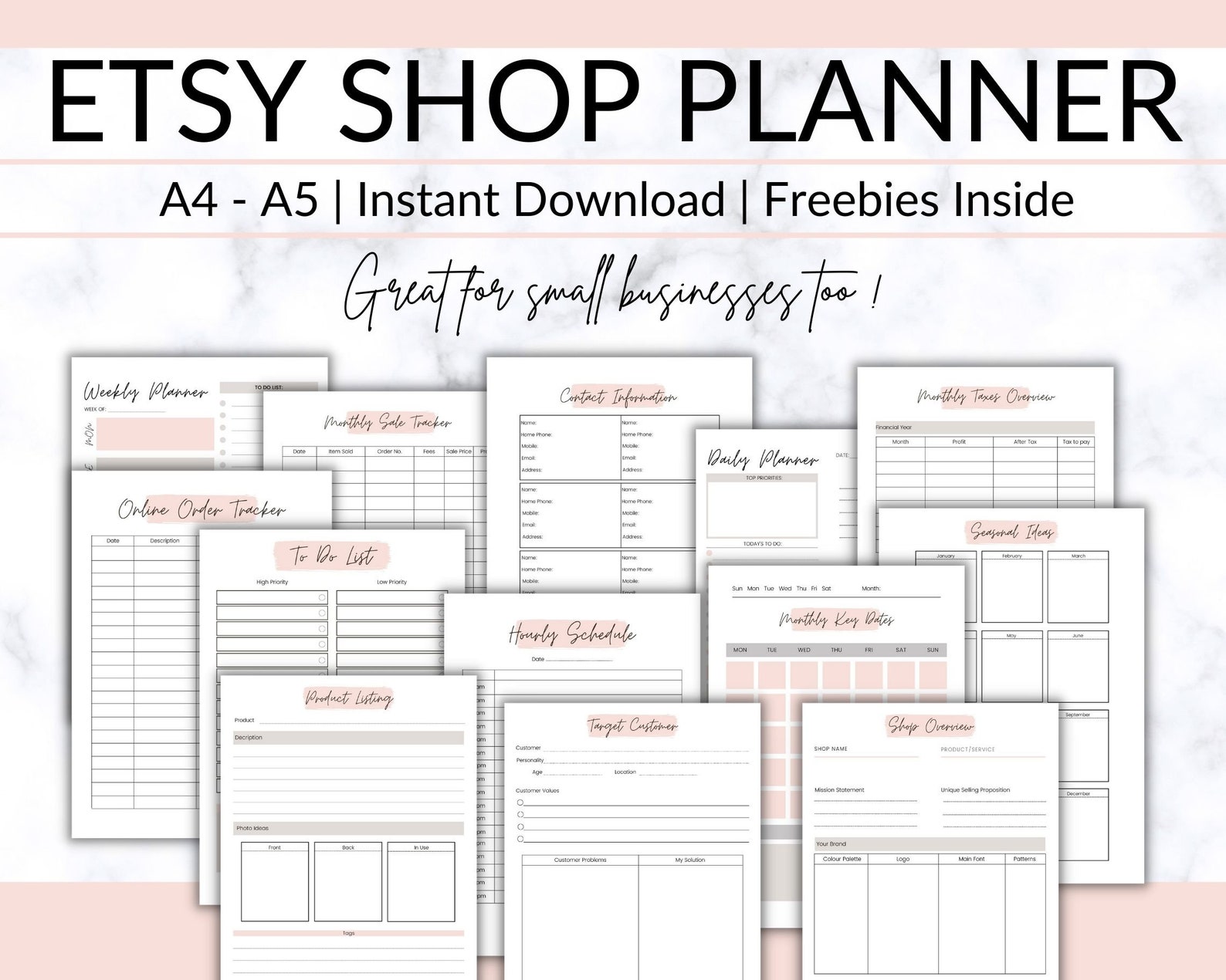 Etsy Business Planner Etsy Planner Pages Etsy Printable | Etsy
