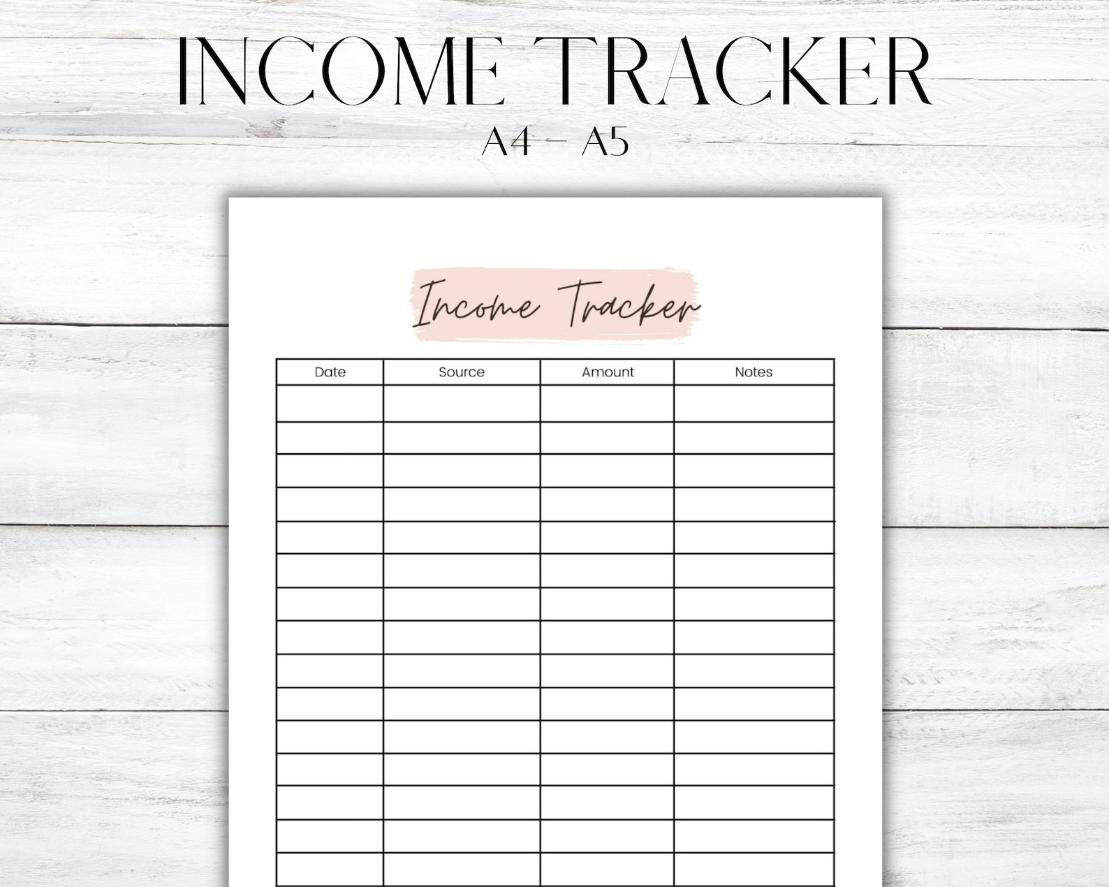 Income Tracker Printable Finance Tracker Pdf Income Etsy Income Tracker Printable Finance Tracker Pdf Income Etsy