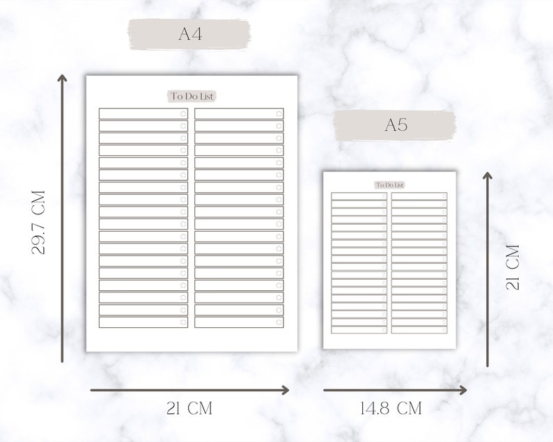 Minimal To Do List Planner A4 To Do List Printable A5 Planner Insert