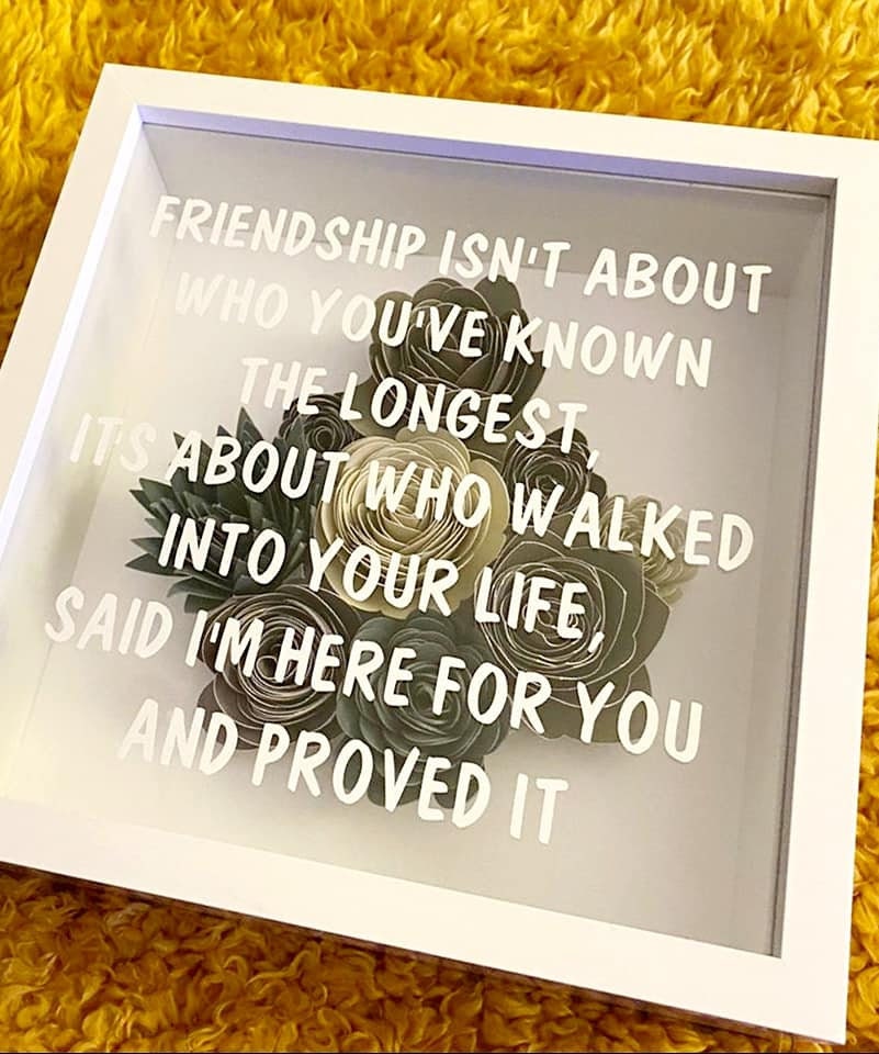 Personalised Flower Box Frame Paper Flower Gifts Mothers Etsy UK