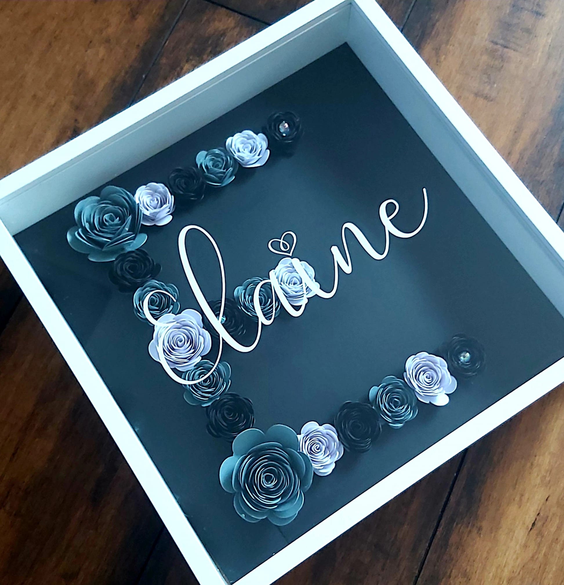 Personalised Flower Box Frame Paper Flower Gifts Mothers Etsy UK