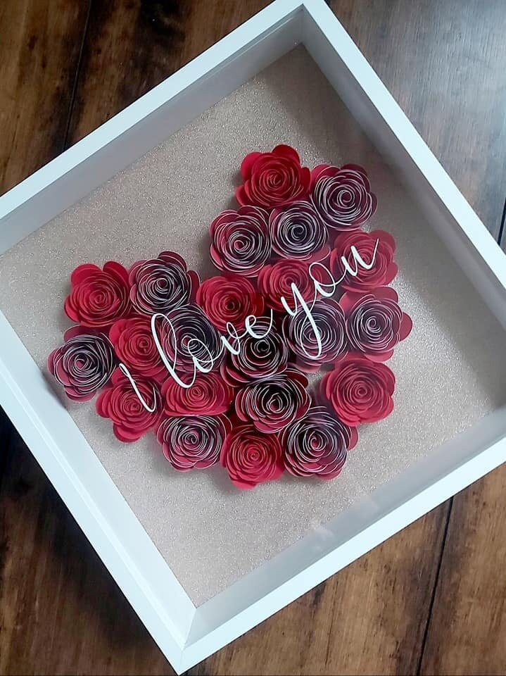 Personalised Flower Box Frame Paper Flower Gifts Mothers Etsy UK