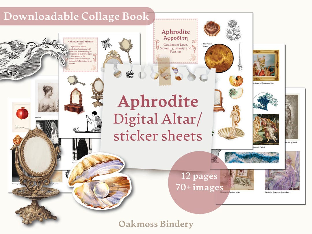 Aphrodite Digital Altar and Sticker Sheets - Etsy