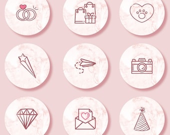 Pink Marble Icons Etsy Pink Marble Icons Etsy