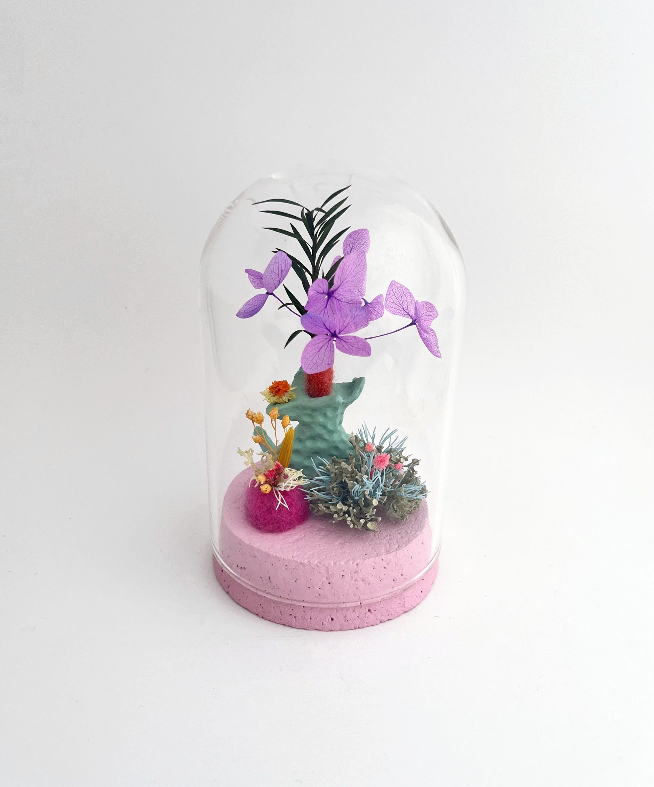 Composition Florale Poétique, Pièce Unique, Fait Main/Microcosme 166