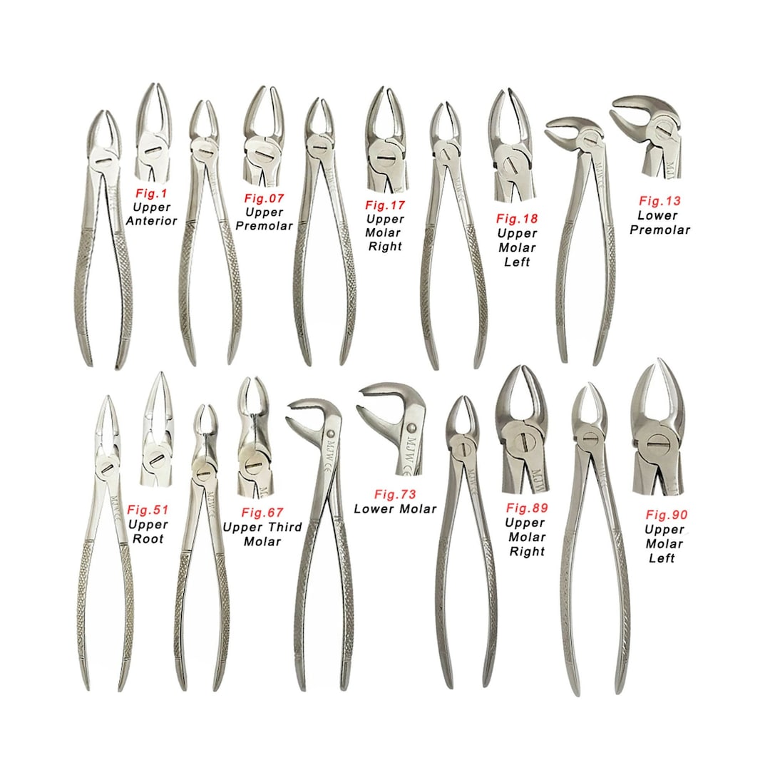 Dental Extraction Forceps Set Surgical Dental Plier Dentist Oral