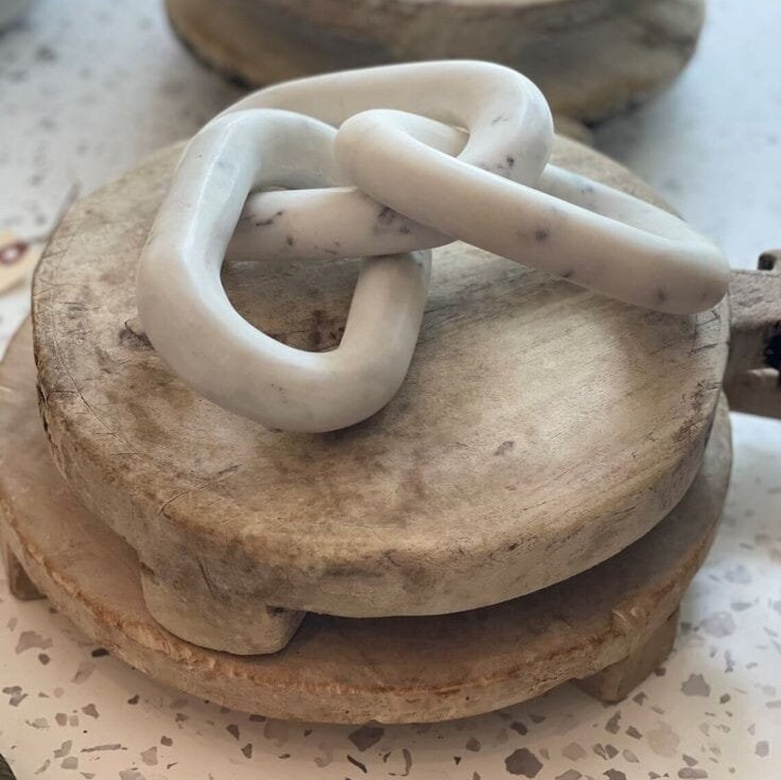 Marble White Chain Link Decoration Etsy Canada