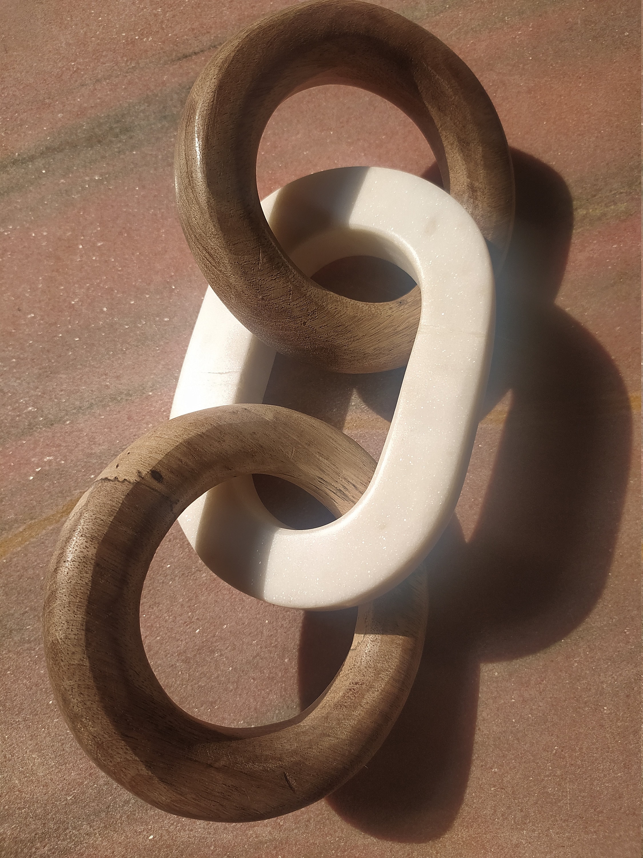 Wood and marble link chain decor Etsy