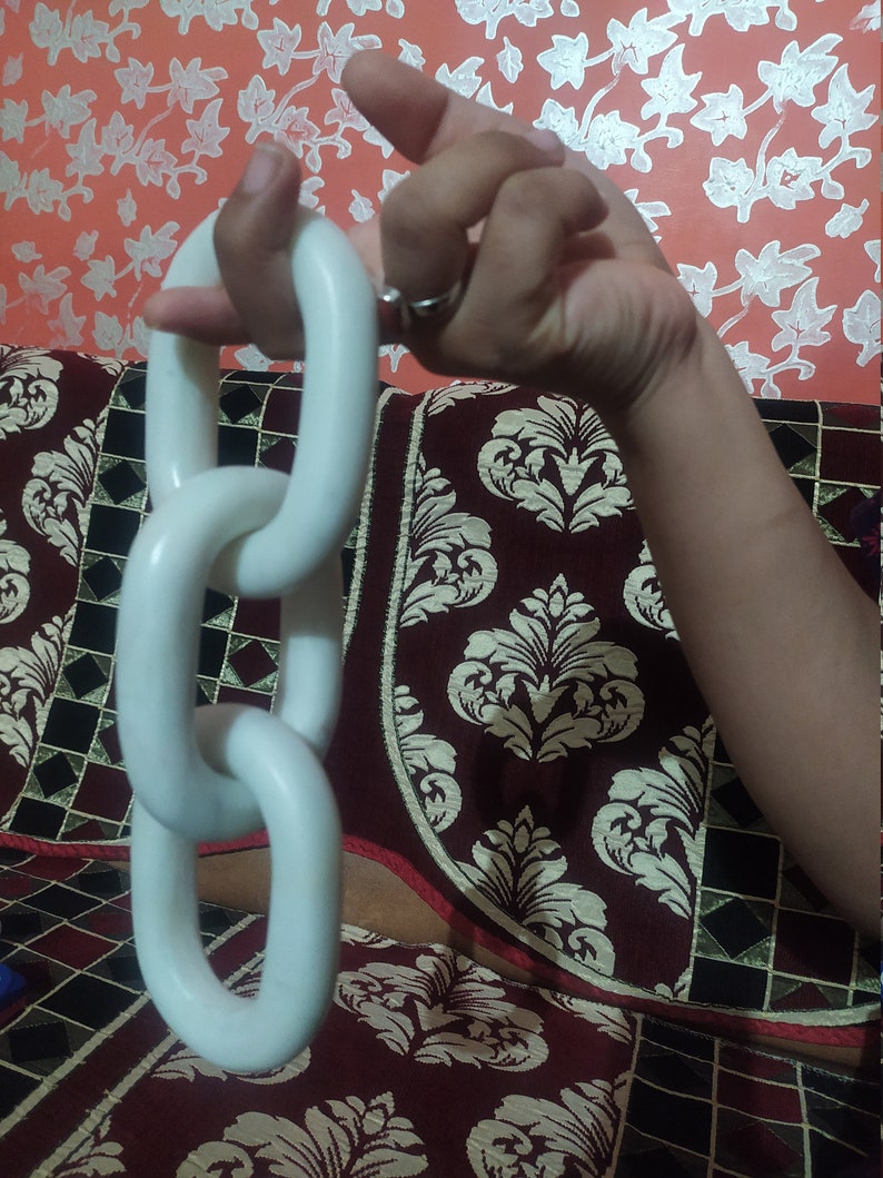 Marble White Chain Link Decoration Etsy