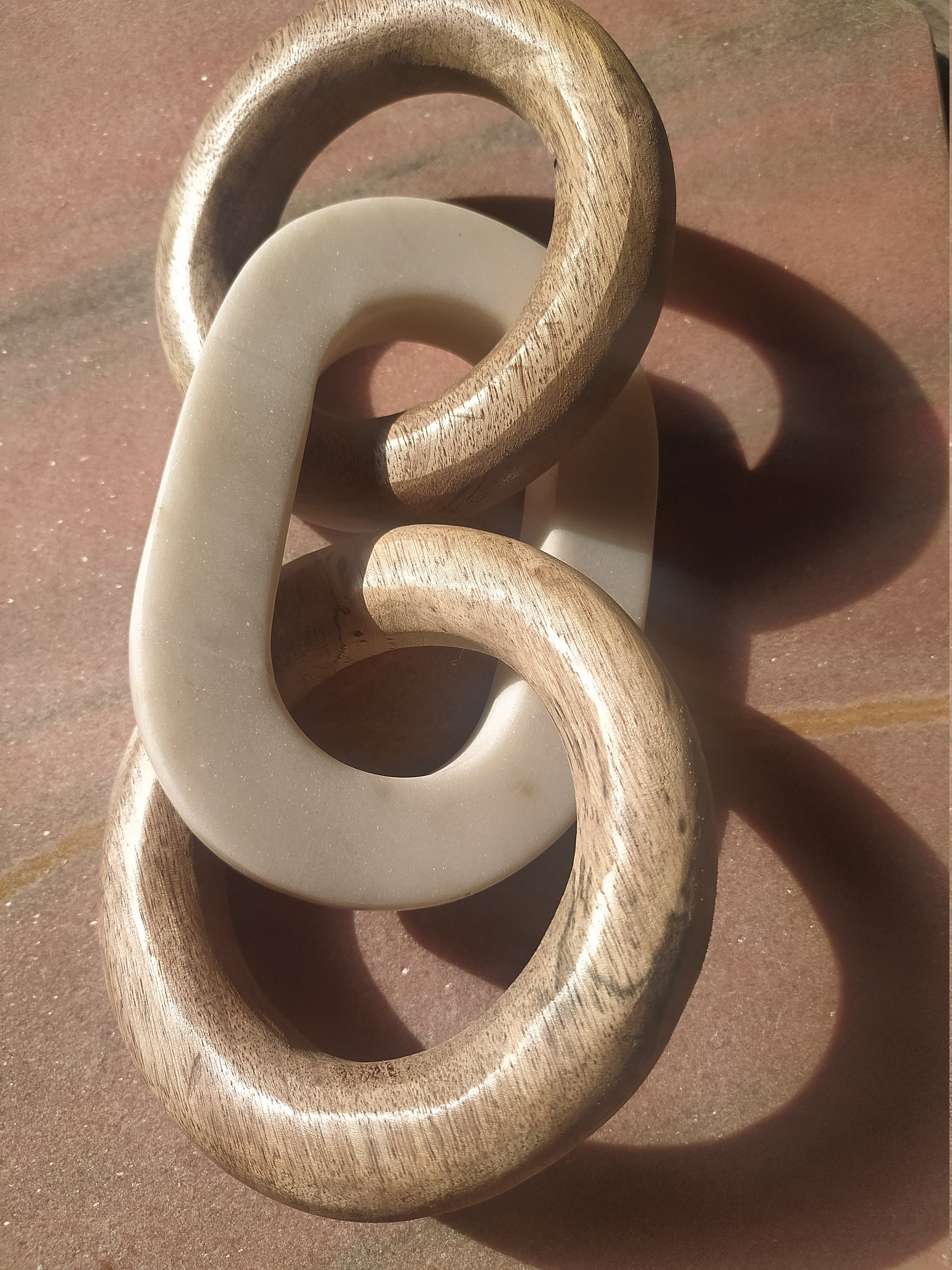 Wood and Marble Link Chain Decor Etsy UK