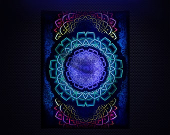 UV / SCHWARZLICHT Aktiv TAPESTRY - Schild des Menschen von Jan Kruse