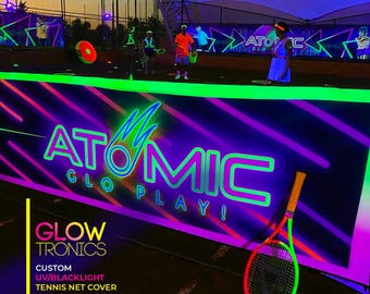 Custom UV/Blacklight Tennis Net Cover - Perfect for Glow parties!