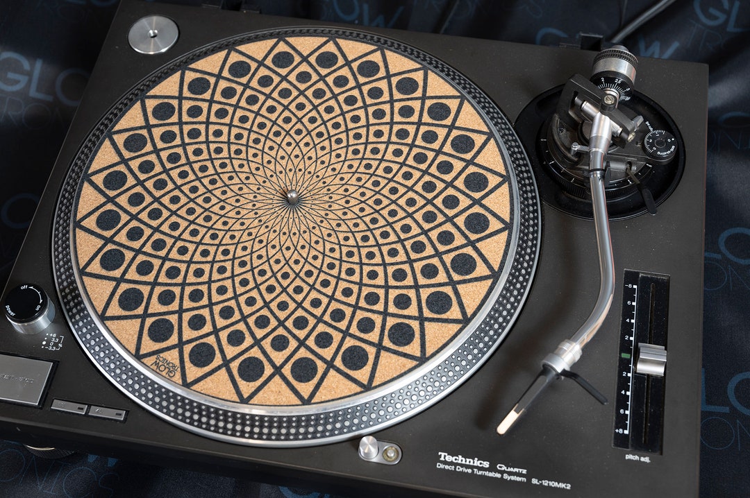 12 Cork Turntable Slipmat Glowtronics Black Hole Etsy