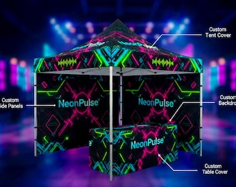 Custom UV/Blacklight or Regular Canopy Tent - Any Photo / Design